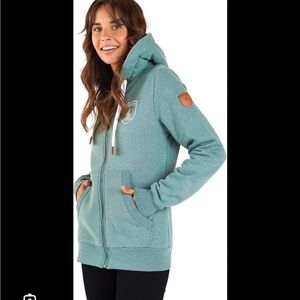 Wanakome Women's Teal Zip-Up Hoodie